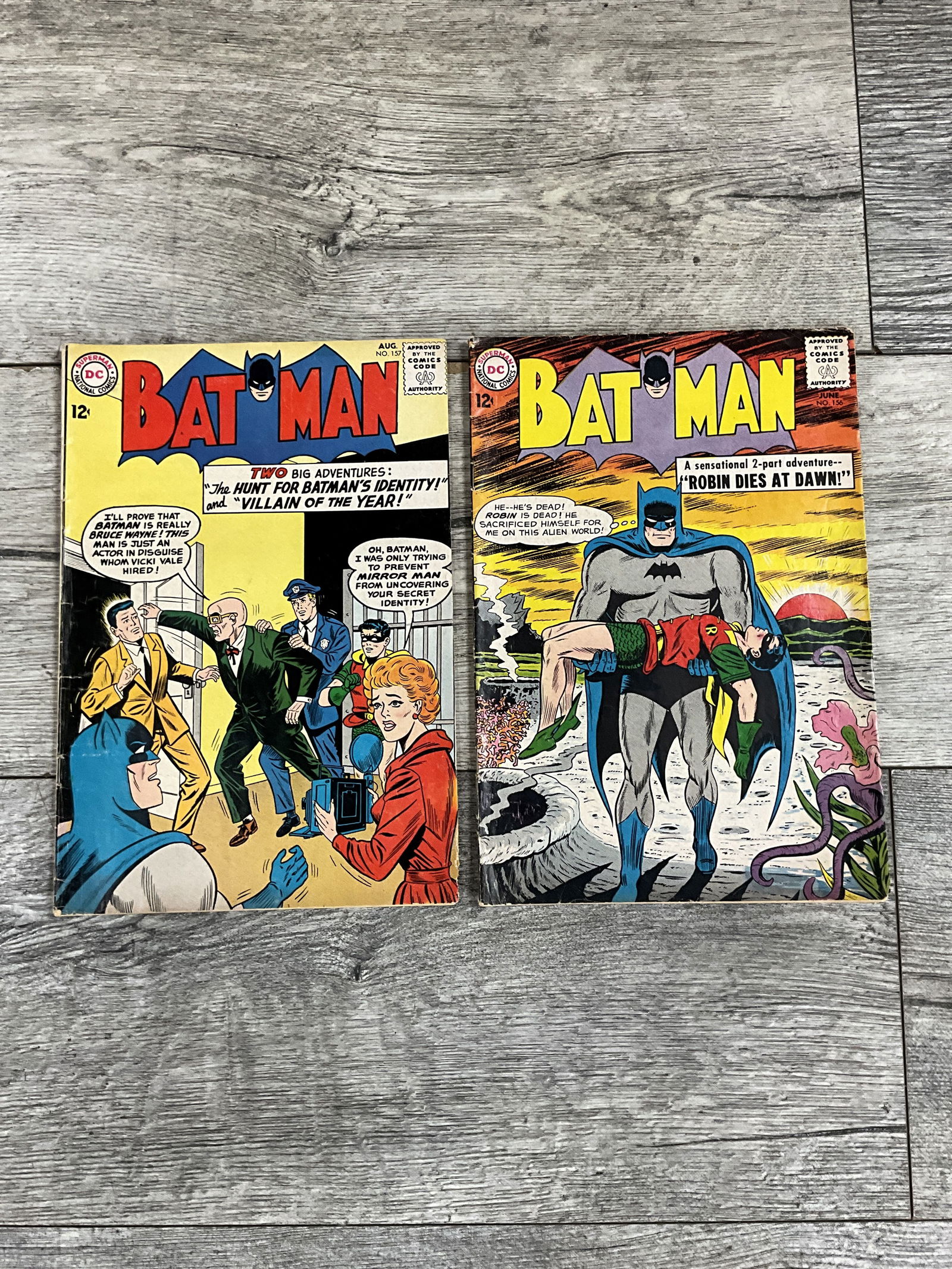 Two issues of Batman, #'s 156, and 157.  DC comics (1 of 2)