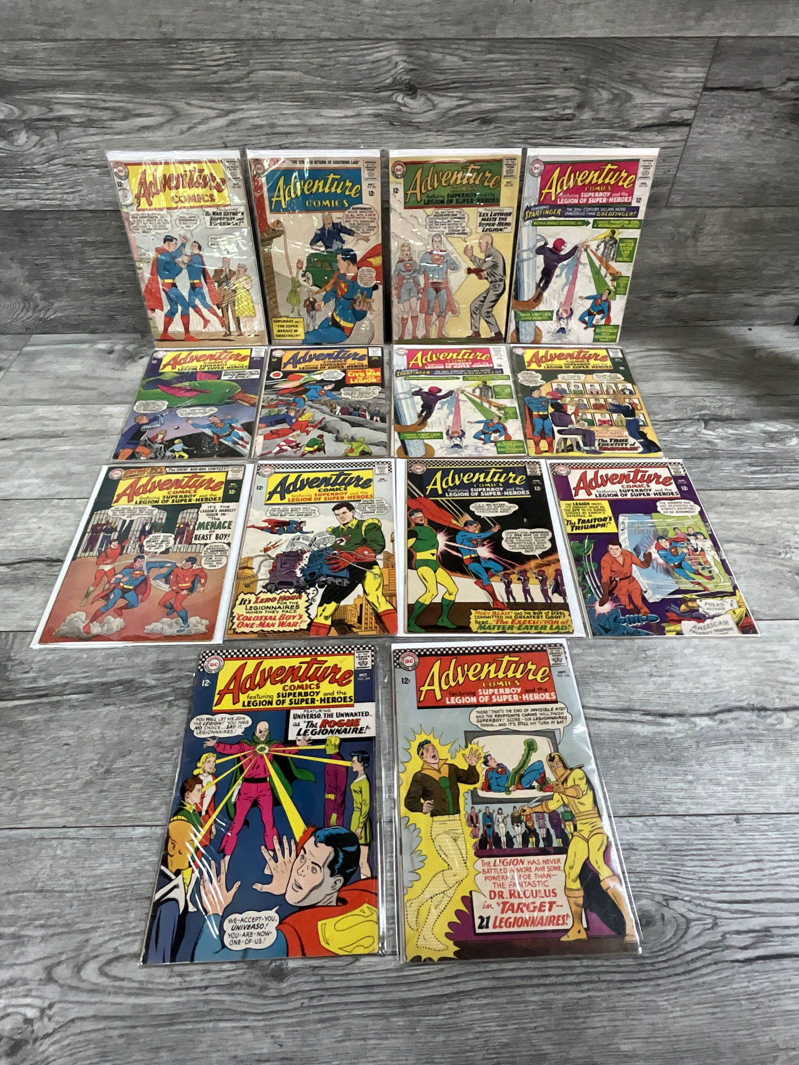 Fourteen issues of 12 cent Adventure Comics- DC comics (1 of 4)