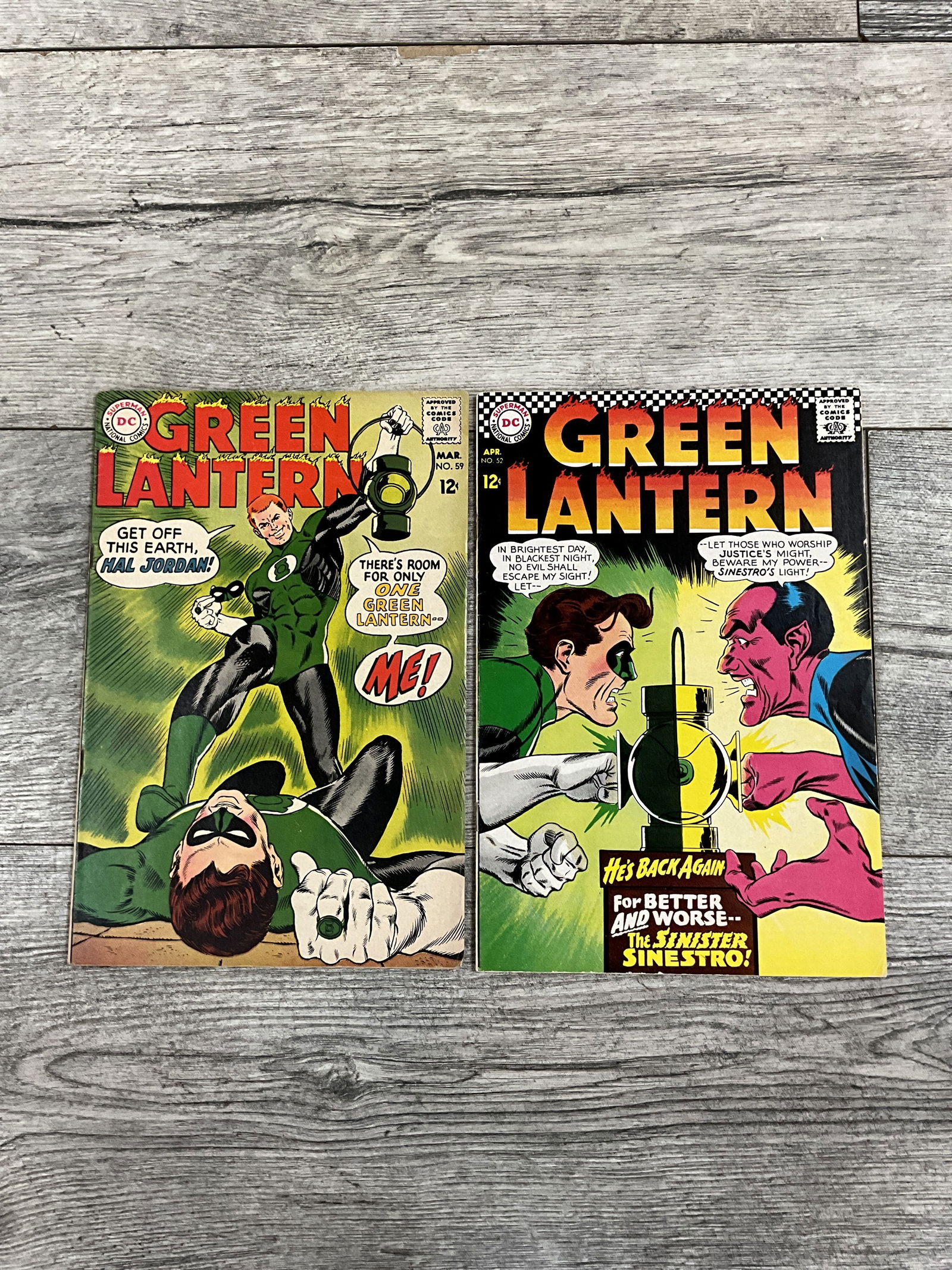 Two issues of the Green Lantern, #'s 52 and 53.  DC comics (1 of 2)