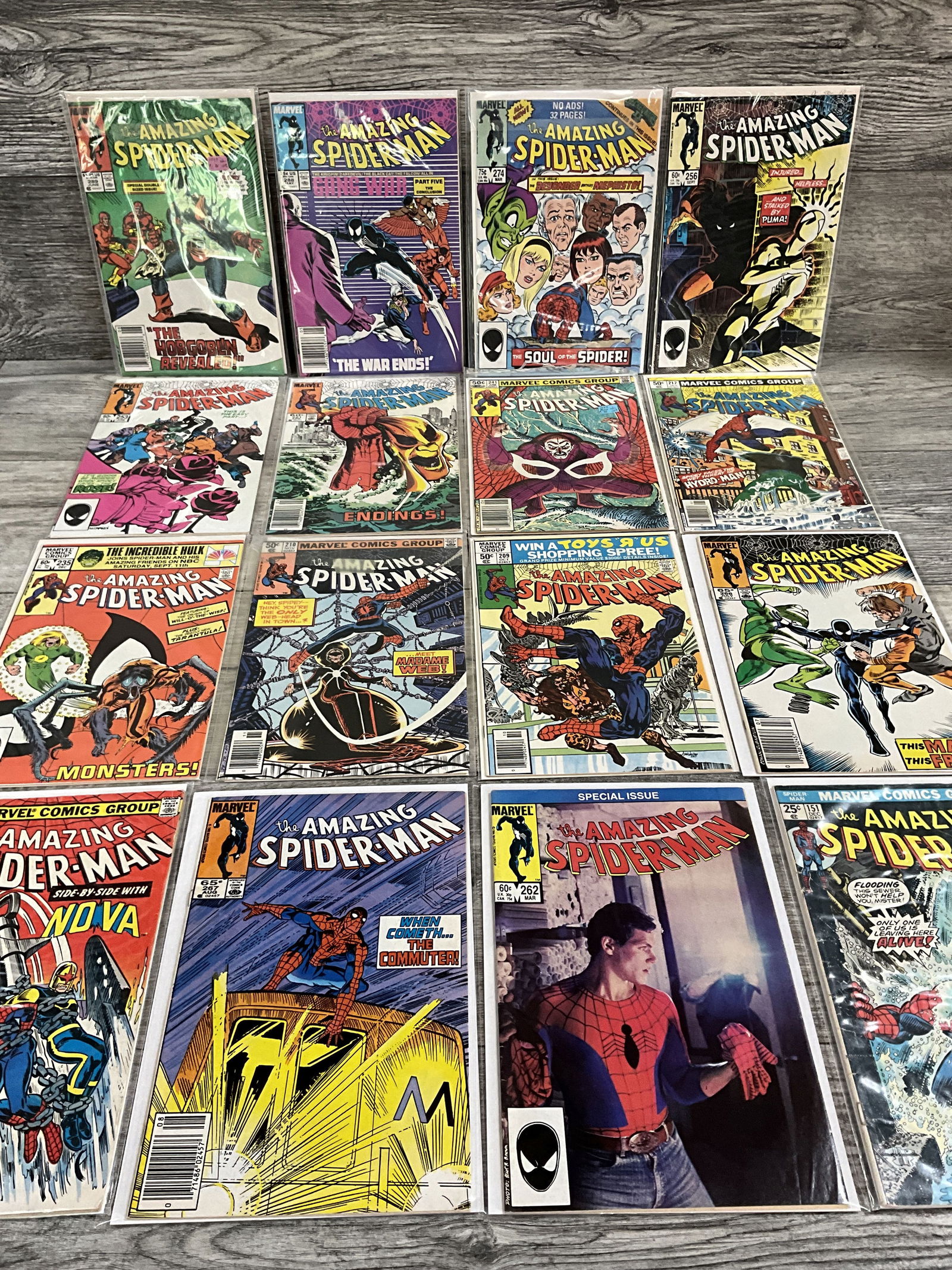 Sixteen issues of The Amazing Spider-man.  Marvel comics (1 of 3)