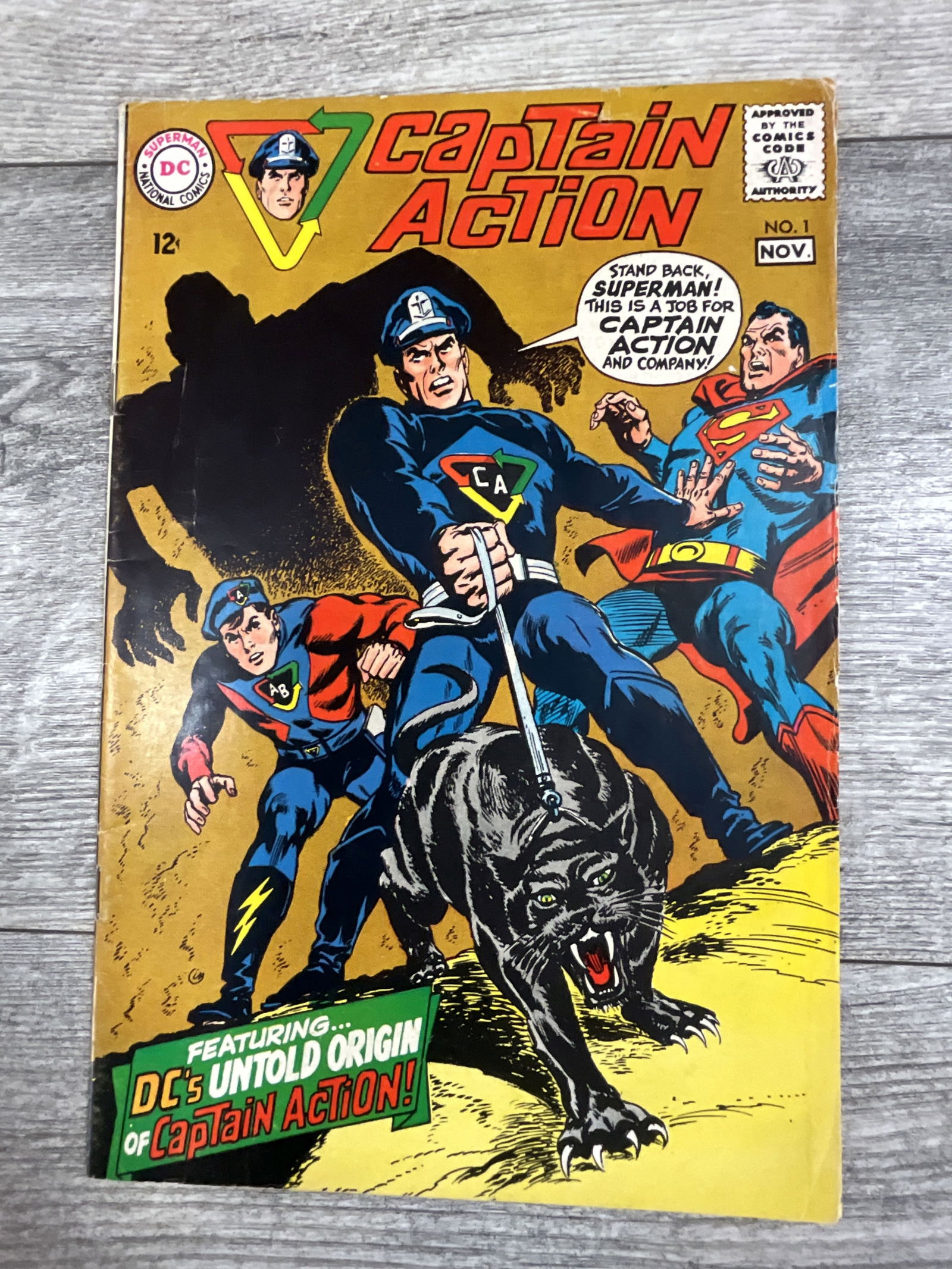 Captain Action #1.  twelve cent DC comic (1 of 2)