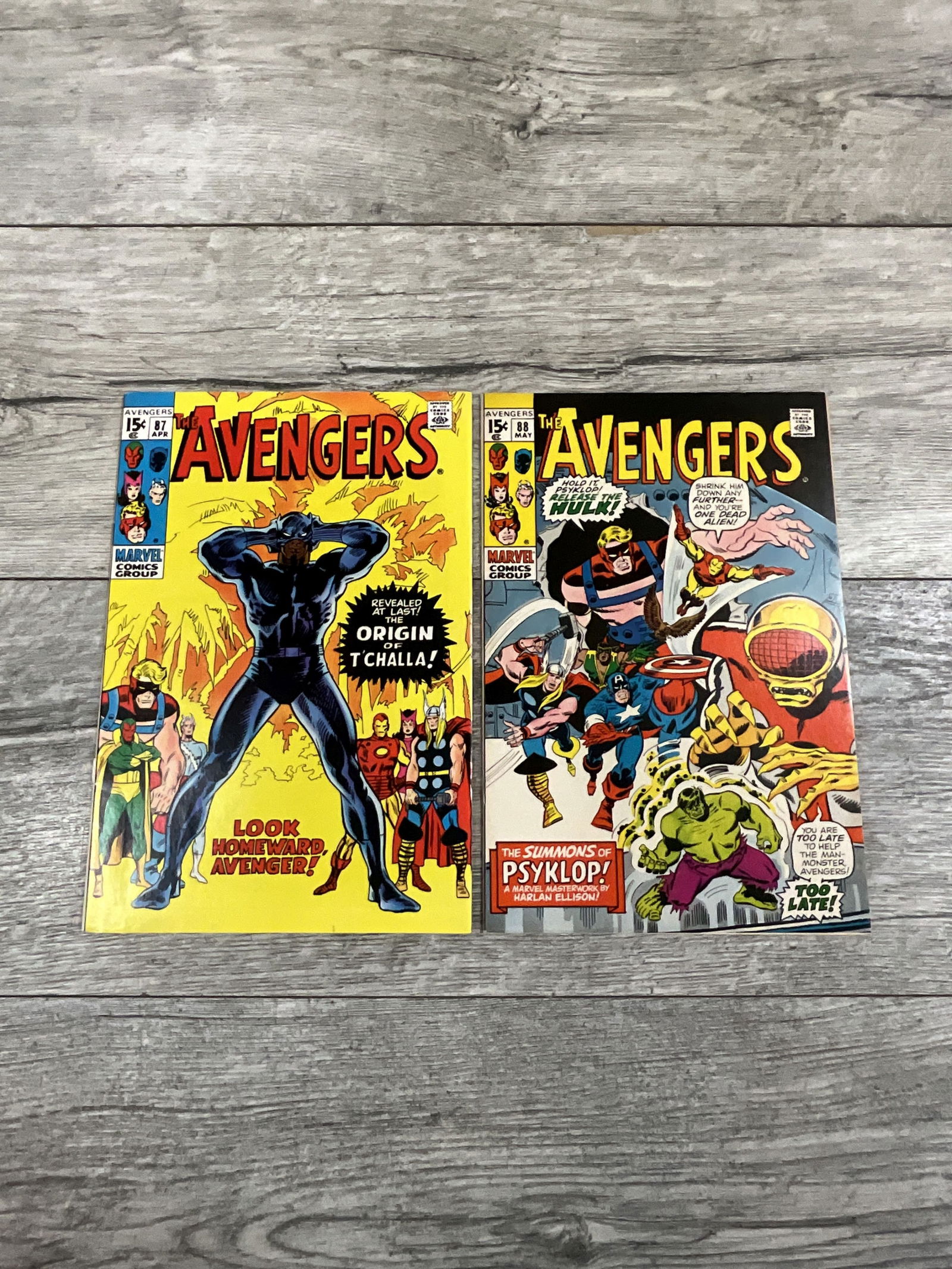 Two issues of The Avengers, #'s 87 and 88.  Marvel comics (1 of 2)