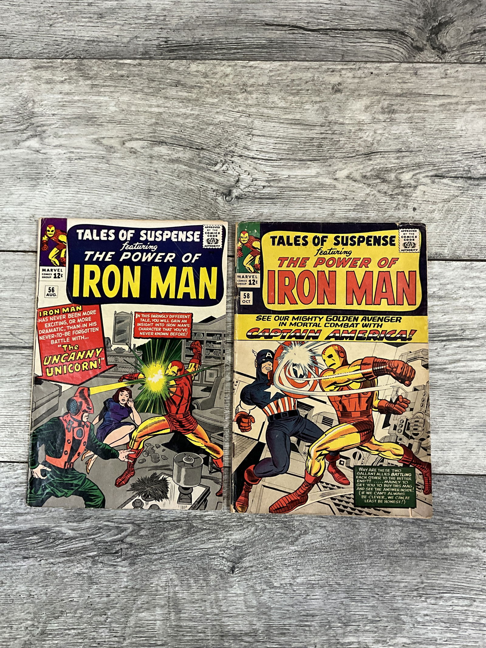 Two issues of Tales of Suspense, #'s 56 and 58.  Marvel Comics (1 of 2)