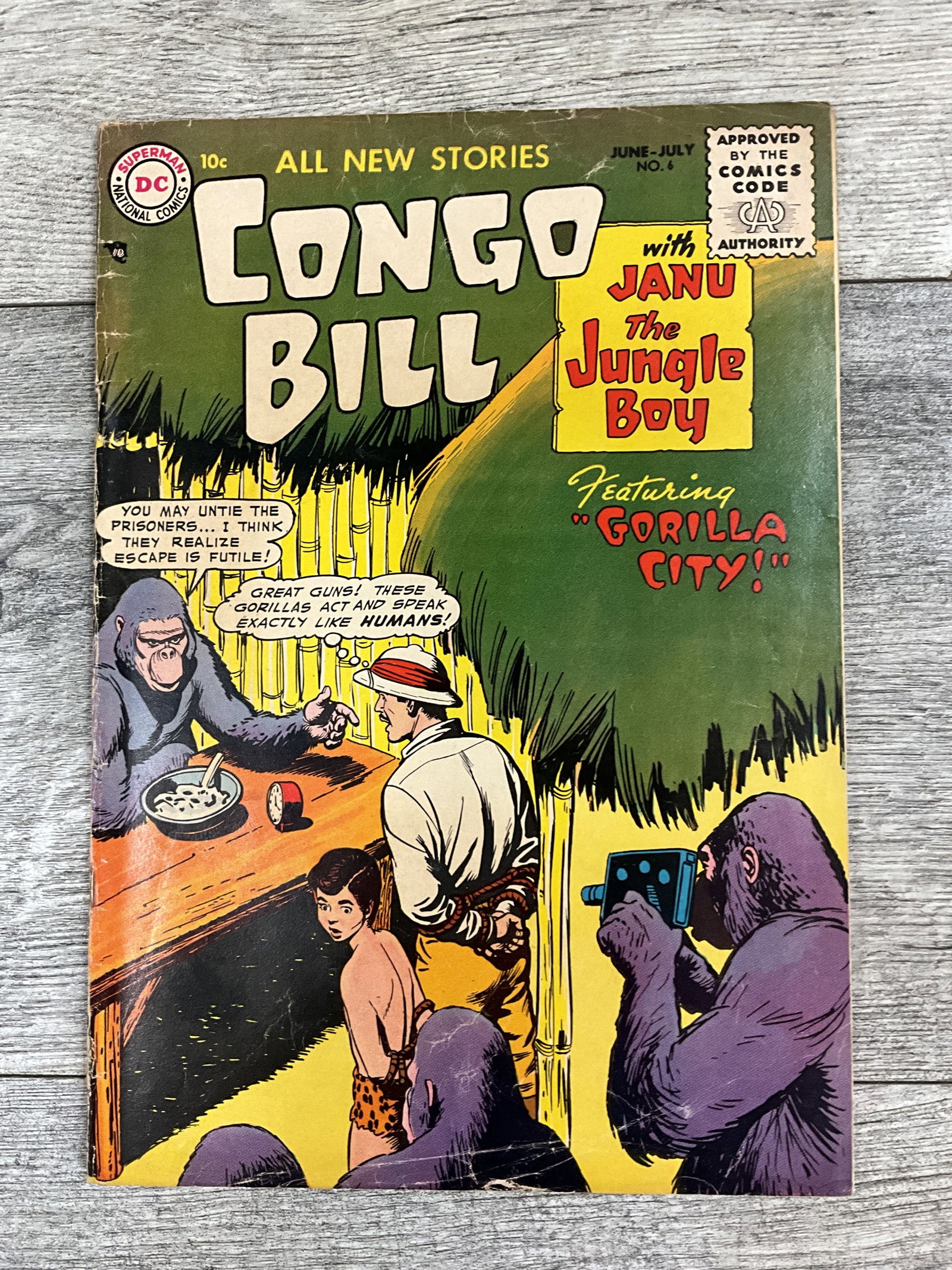 Congo Bill #6.  Ten cent DC comic (1 of 2)