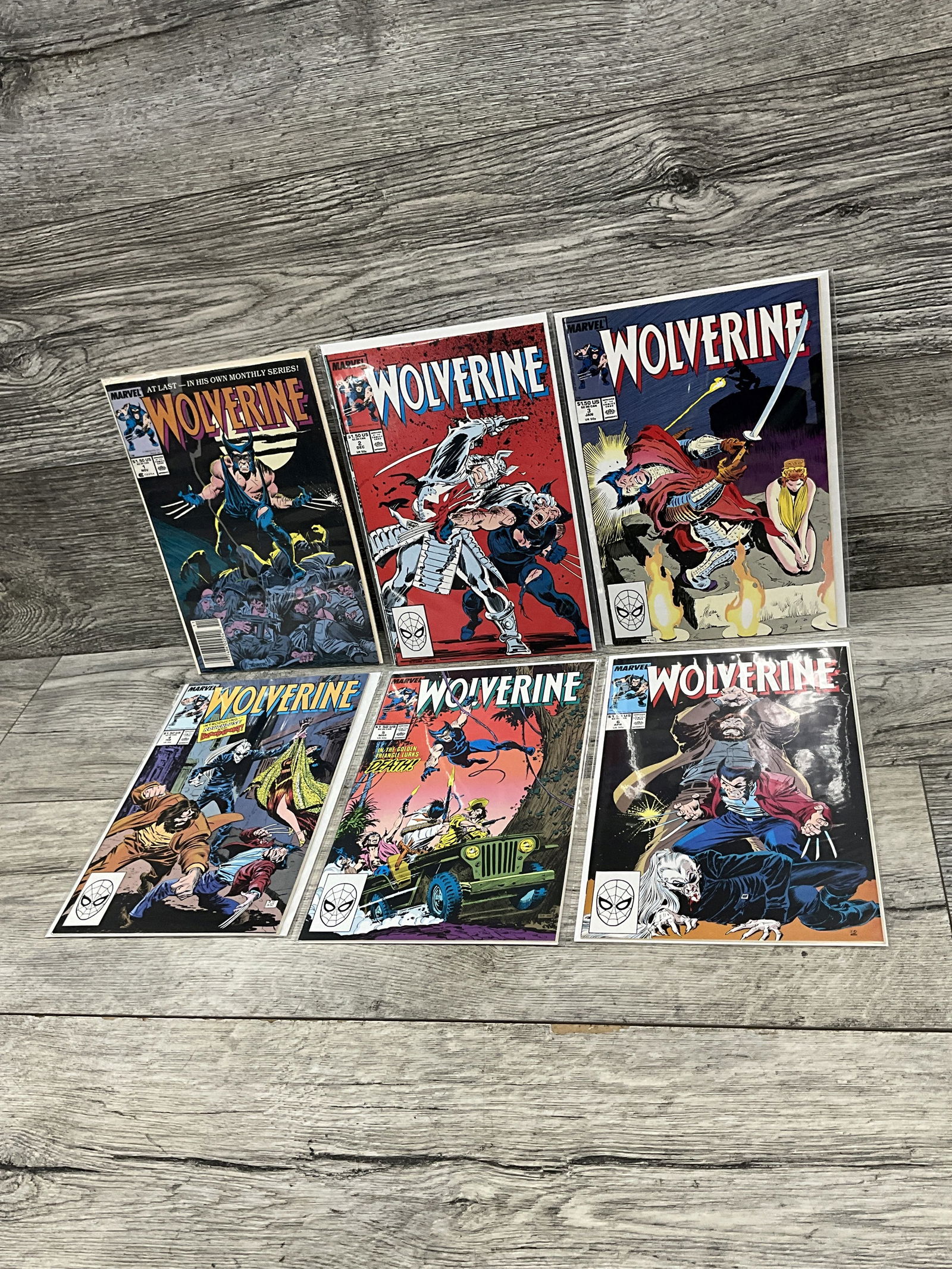 6 issues of wolverine. #'s 1-6. marvel comics (1 of 2)