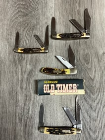 LOT OF 4 SCHRADE OLD TIMER KNIVES