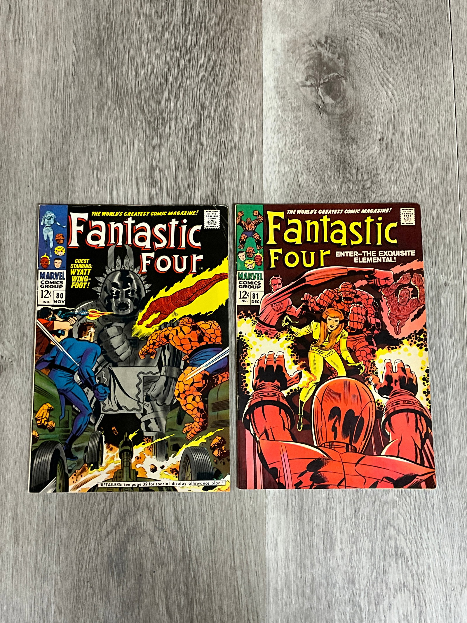 FANTASTIC FOUR NO 80 AND 81: MARVEL COMIC
