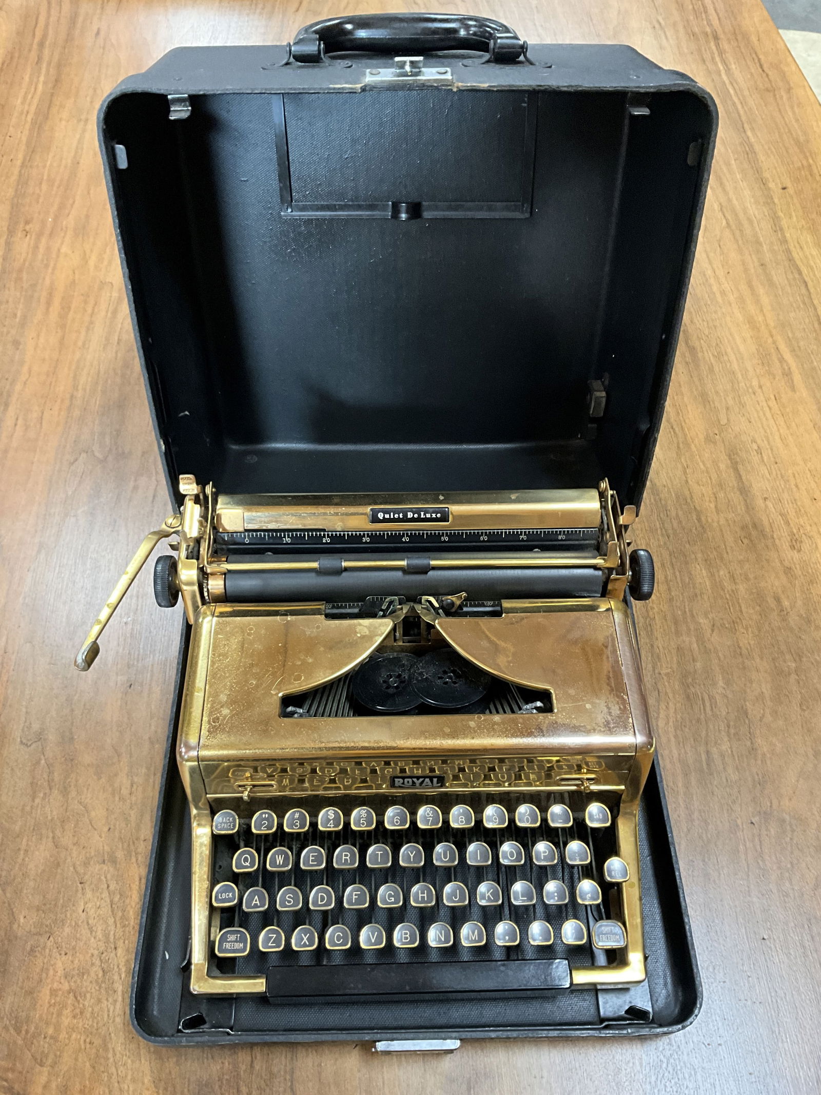 1948 Gold Plated Royal Quiet Deluxe Typewriter