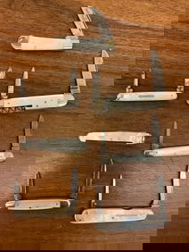 Lot of Seven Mother of Pearl Pocket Knives