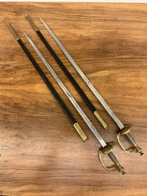 Pair of German Engraved Officer's Swords
