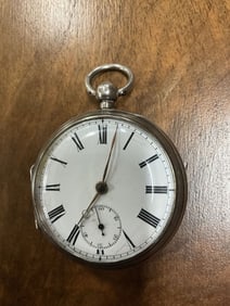 Fugee Silver Key wind, Glasgow England, Hunting Case Pocket Watch