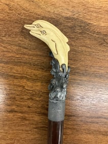 Hand Carved Dolphin Walking Stick
