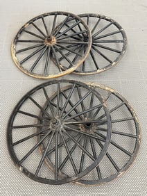 Four Wood Buggy Wheels