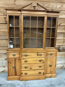 Ethan Allen Southern Pine Federal China Cabinet