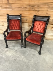 Pair of Antique Mohagany Side Chairs
