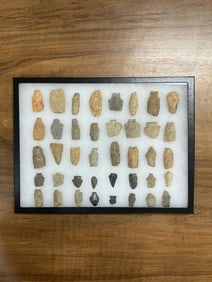 Framed Lot of 40 +/- Regional Artifacts