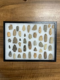 Framed Lot of 44 +/- Regional Artifacts