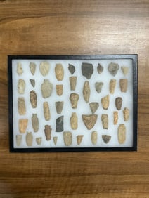 Framed Lot of 42 +/- Regional Artifacts