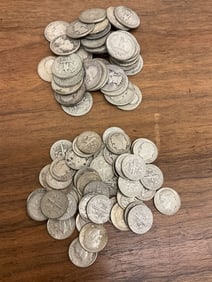 90% Silver Washington Quarters and Roosevelt Dimes