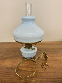 Alladin Light Blue Wall Mount Oil Lamp