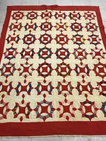 Antique Hand Pieced Star of Bethlehem Quilt