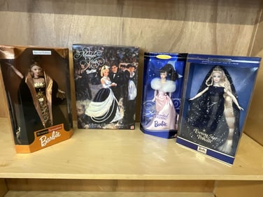 Lot of Four Barbies