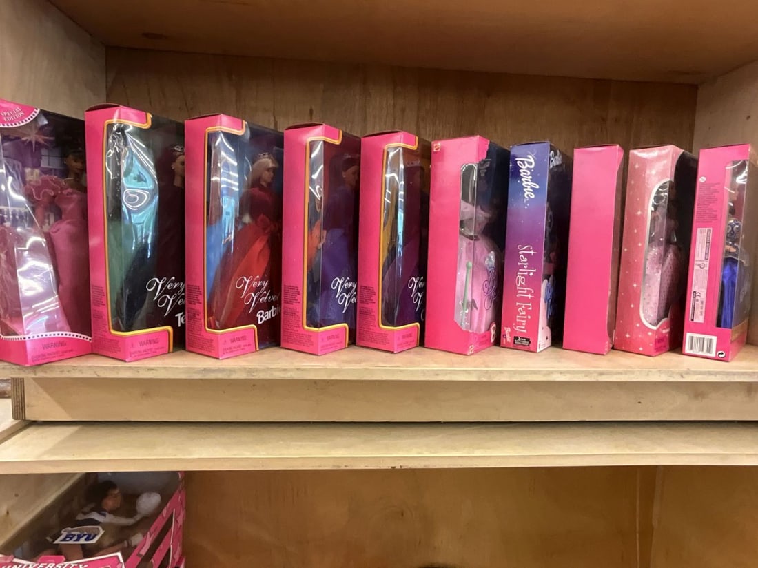 Lot of Ten Barbies: 35th Anniversary, Portrait in Blue, Very Velvet and more