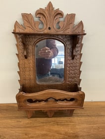 Antique Walnut Rococo Mirror