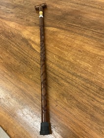 Irish Brass Claddagh Flute Walking Stick