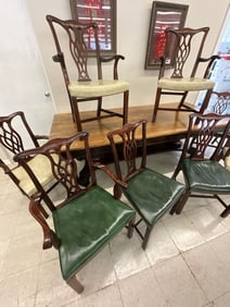 Massive Empire Mahogany Table With Eight Chairs