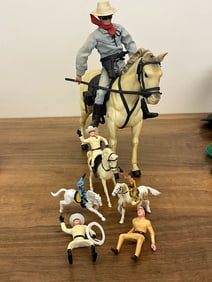 Lot of Vintage Lone Ranger, Silver, and Tonto Figurines