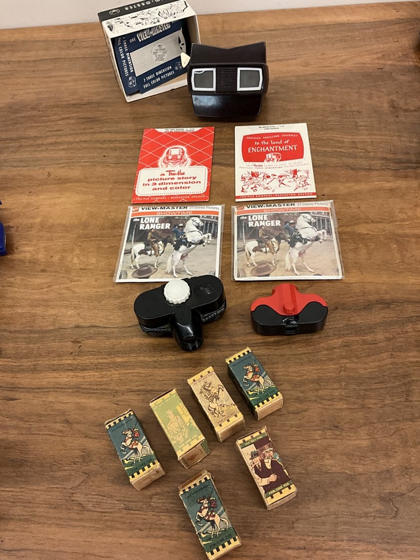 Vintage View-Master, Comic Film Viewer, Mini Cin Vue: Lone Ranger view master slides. 6 mini films for Acme Cin Vue