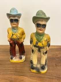 2 Vintage Carnival Chalkwear Lone Ranger Figures