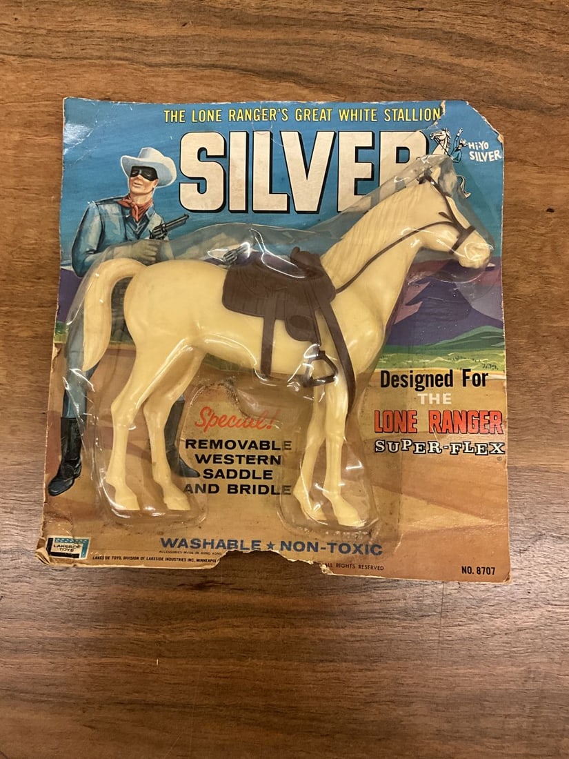 The Lone Ranger's Silver Removeable Western Saddle and Bridle: Lakeside Toys, unopened