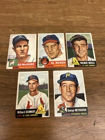 Lot of 5 Topps 1953 Ball Cards