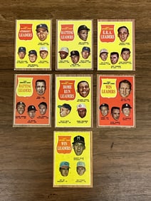 Seven 1962 Topps Leader Cards
