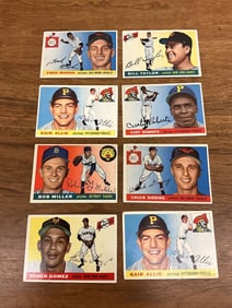 Lot of Eight 1955 Topps Ball Cards