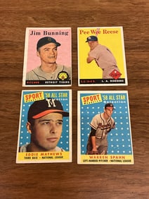 Lot of Four 1958 Topps Ball Cards