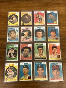 Lot of Sixteen 1958-1959 Topps Ball Cards