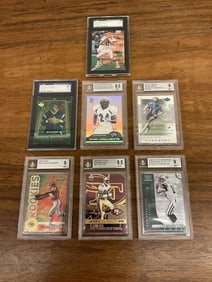 Lot of 7 Graded Football Cards