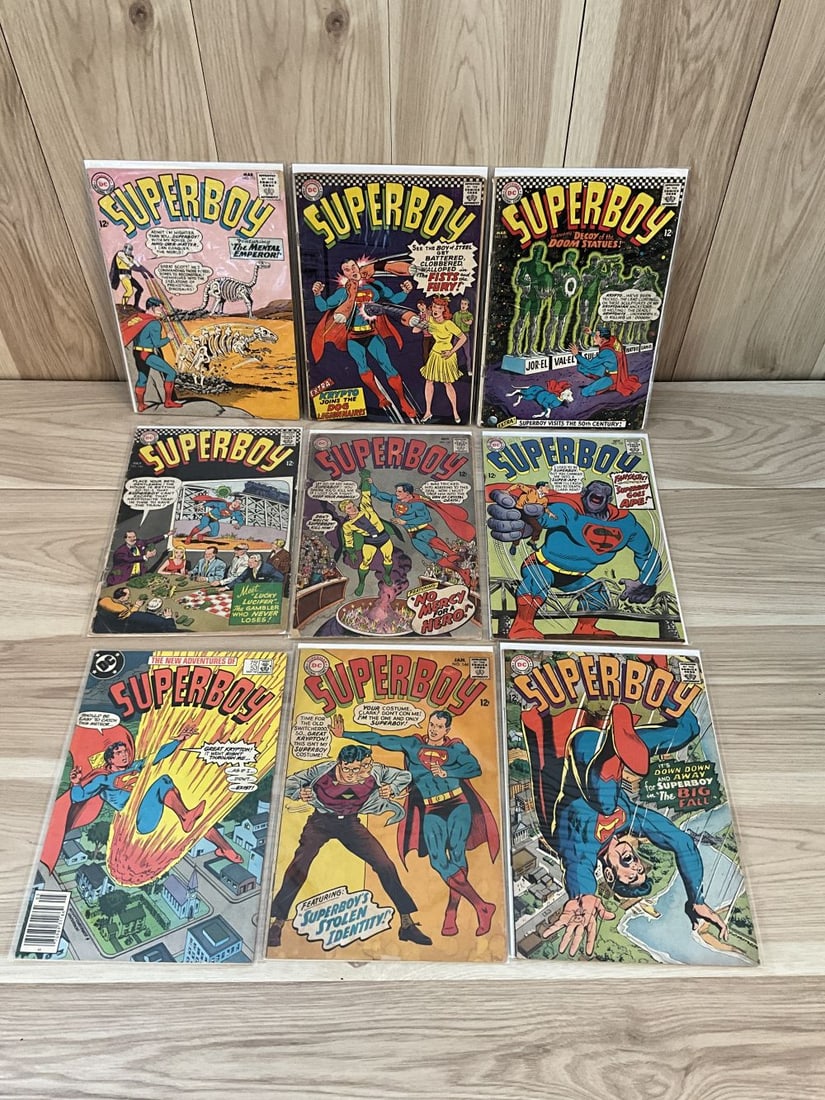 9 Issues of Superboy: Eight twelve cent, and One 75 cent