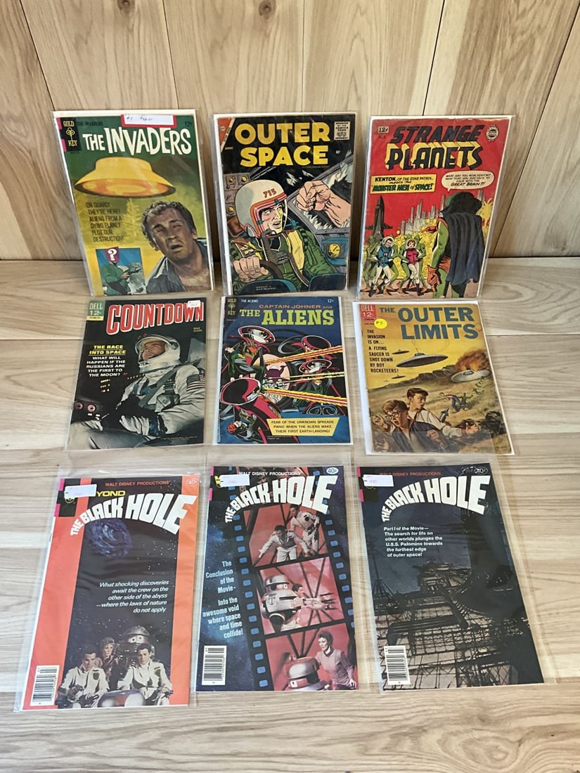 Lot of 9 Space Comics: The Black Hole, Strange Planets and more