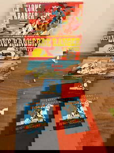 Lot of 4 Vintage Lone Ranger Board Games: Parker Bros' Lone Ranger Game and the New Lone Ranger Game, Milton Bradley's The Lone Ranger Game, and Warren's The Lone Ranger and Tonto