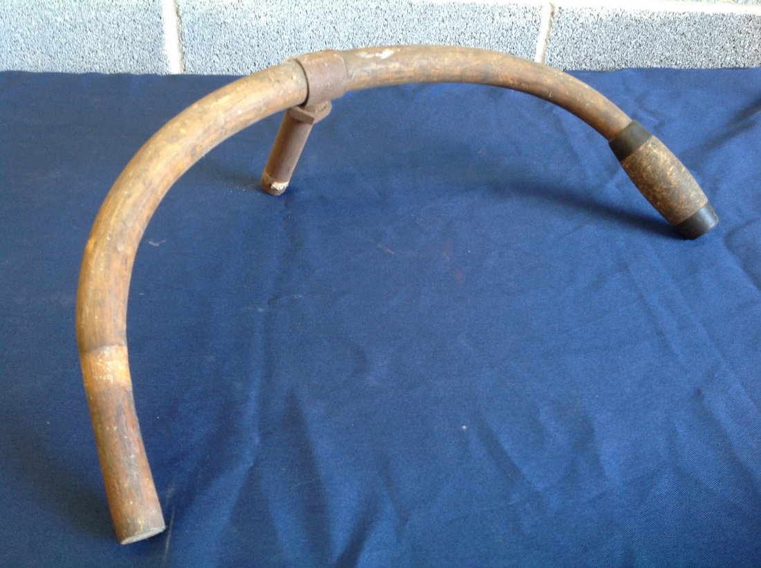 Early Wooden Handle Bicycle Handlebar (1 of 4)