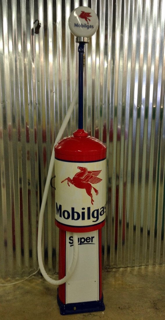 Restored Bowser Red Sentry Gravity Feed Gas Pump