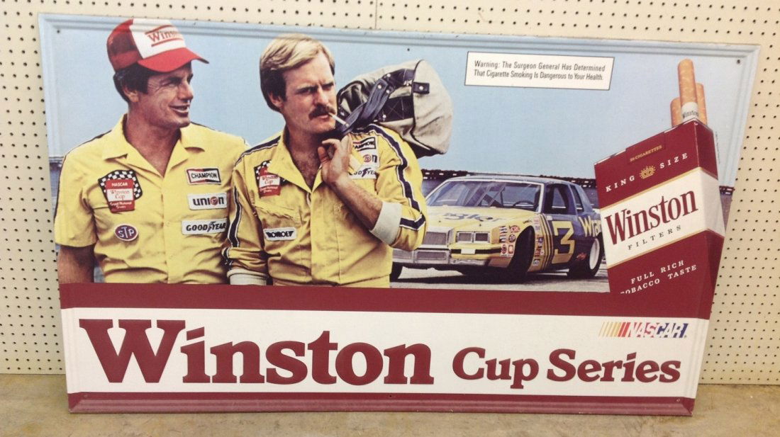 1982 Winston Cup Series Nascar Embossed Sign
