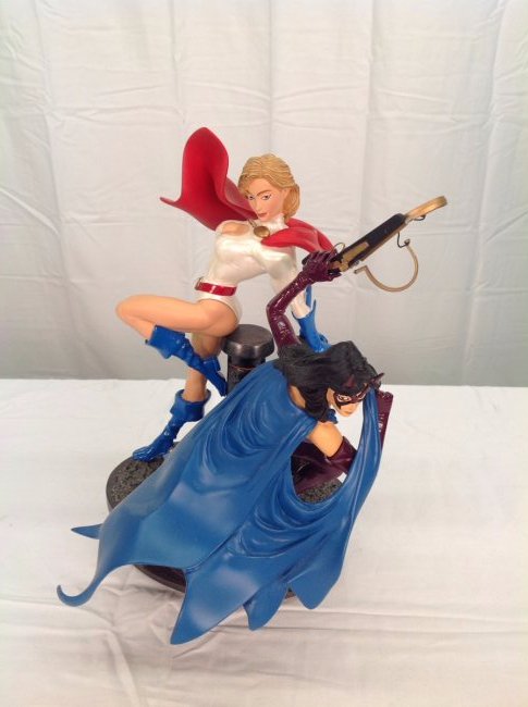 Power Girl & Huntress: Legacy Statue #464/1100: As a member of the JSA, Power Girl: The Kryptonian cousin of Superman — a legacy of light. Huntress: Follows in Batman's footsteps — a legacy etched in night. Together for the first time in a DC D