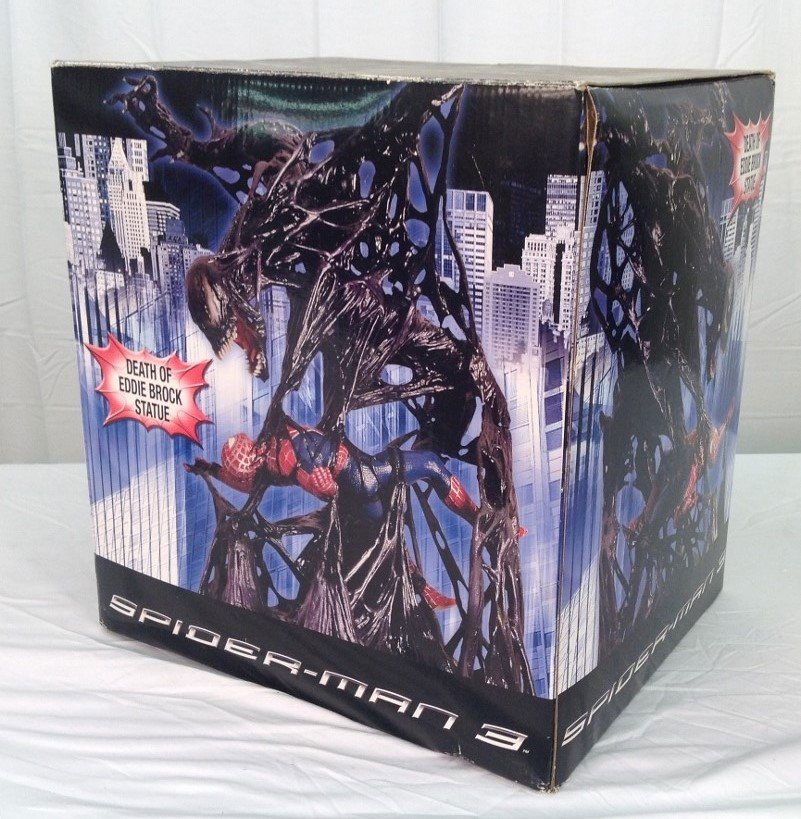 Death of Eddie Brock Statue by Diamond Select 171/1000: Death of Eddie Brock "Spider-Man 3" Statue by Diamond Select Toys. Numbered 171/1000. Item Comes with Original Box.