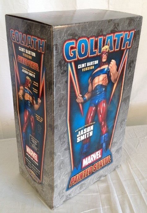 Goliath Statue by Bowen 73/750: Goliath 'Clint Barton Version" by Bowen Designs. Digitally Sculpted by Jason Smith and Numbered 73/350. Item Comes with Original Box.
