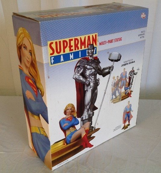 Superman Family Multi-Part Statue by DC Direct 581/850: Superman Family Multi-Part Statue by DC Direct - Part 2: Supergirl & Steel. Sculpted by Joseph Menna and Numbered 581/850. Item Comes with Original Box.